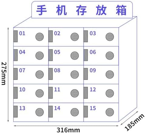 Acrylic Mobile Phone Storage Locker - 80-Slot Secure Organizer for Classroom, Office, School & Factory Employees - Keyed Access for Enhanced Security