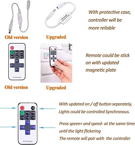 WOWLED Interior LED Spot Lights 4 Pack, 12V Roof Spot Universal Dimmable Positive White Lighting with Splitter Adapter & Wireless RF Remote Control Replacement for T4 T5 Camper Van Caravan Motorhome