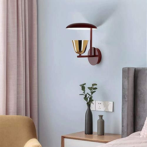 Lámpara de pared de metal geométrica negra y dorada de diseño moderno para pasillo 3