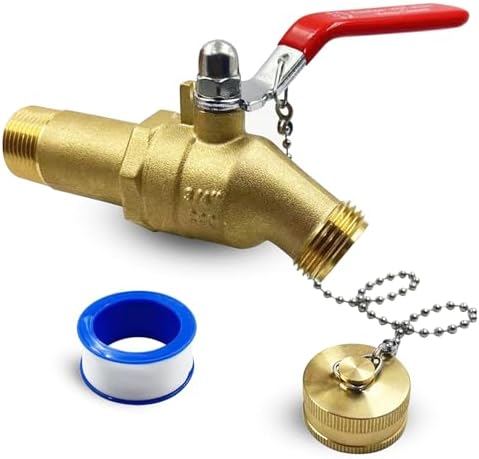 Best plumber to fix hot water heater - Which one truly stands out? 5 Upgrade Water Heater Drain/Flush Ball valve kit, Full-Port Valves 3/4"MIP x 3/4" Male GHT Connection to Hot Water Heater Tank, 2 inch Shank, 180 degree Handle with Chain, Cap and Thread Tape