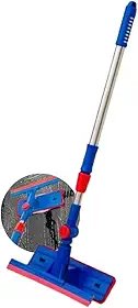 Rodo Limpa Vidros Multiuso 2 em 1 Ajustável com Cabo Metálico Articulado 180° para Janelas, Box de Banheiro, Pisos e Superfícies Lisas - Shop100