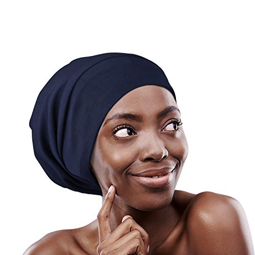 Image of Satin Lined Sleep Slouchy Cap Curly Girl Slap Headwear Gifts For Frizzy Hair Women