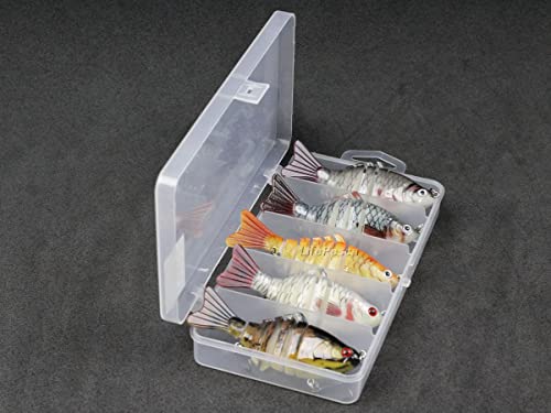 Iscas Artificiais Lambari Articulado 10Cm 5Un + Estojo