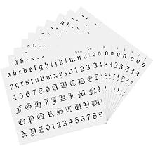 10 Sheet Gothic Temporary Tattoos, Small English Letters Numbers Fake Tattoos Alphabet Tattoo Stickers for Adult Finger Neck Body
