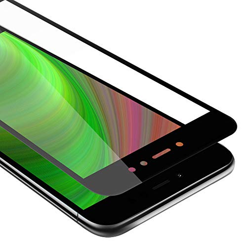 Cadorabo Vidrio templado cobertura completa compatible con Xiaomi RedMi NOTE 5A PRIME en TRANSPARENTE con NEGRO - Vidrio protector de pantalla en dureza 9H con compatibilidad touch 3D