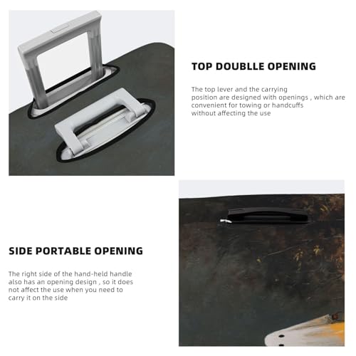 Cute Ghost Walking The Dark Forest Elastic Travel Luggage Covers Dustproof Scratch-Resistant Suitcase Protector Fit 22-24 Inch3