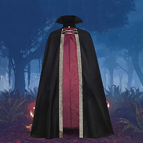 Cape Halloween homme look vampire gothique à col haut rigide