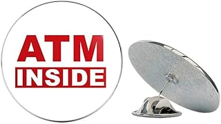 ATM Inside - Store Business (Window Door) Metal 0.75" Lapel Hat Pin Tie Tack Pinback