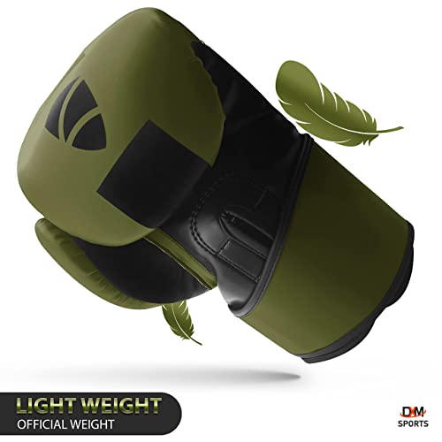 Dxm Sports Boxing Gloves For Men & Women, Boxing Training Gloves Ideal For Heavy Punching Bag Workout Kickboxing, Muay Thai, Mma Green & Black, 8 Oz #TOP4