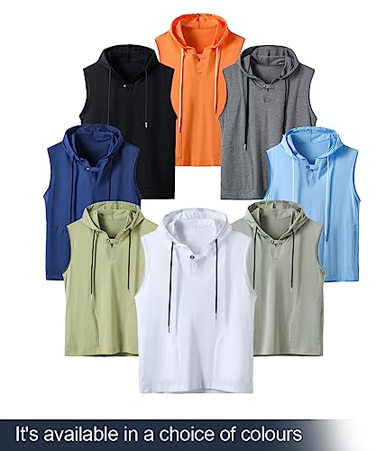 Harbrosrce Heren Workout Hoodie Tops Mouwloos Gym Tank Tops Atletische Training Spier Hooded T-shirts Bodybuilding Afgesneden Shirt - Image 7