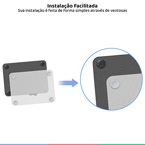 Clingo Protetores Solar Para Carro - Kit 2 Unid Preto/Branco Tamanho Único