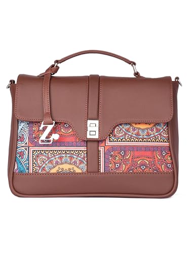 Image of ZOUK | Women's Vegan Leather | Stylish Handbag with Adjustable Strap, Top Handle |