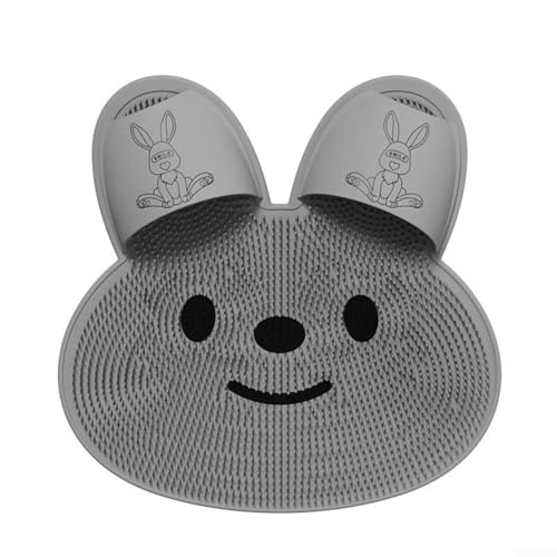 Tapis de nettoyage pour pieds de douche - Brosse de nettoyage pour la maison et la salle de bain (gris)