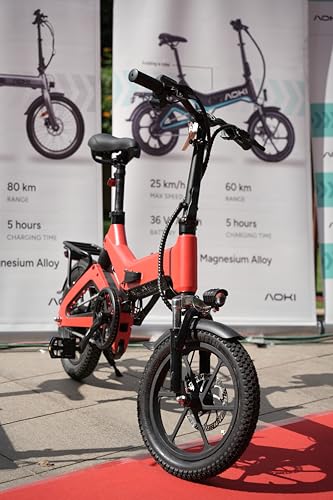 Image of Aoki Flex CR Electric Cycle | Foldable 16 Aluminum Alloy Frame | Smooth Suspension System | City Commute Efficiency | Compact Portable Design | Urban Ride Comfort | Lightweight Structure