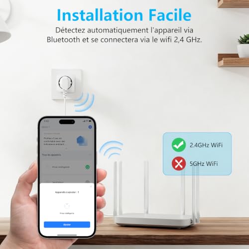 EIGHTREE Prise Connectée WiFi, Suivi de Consommation, 2,4 GHz Wi-Fi, 2-Pack – vue 7