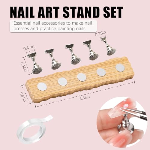 Outils de Nail Art, Kit D'Outils de Conception D'Ongles avec 15 pinceaux nail art, 5 Dotting Pen, Support à Ongles, Pince À Épiler, Kit De Décoration D'Ongles Pour Débutants – vue 4