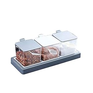 Spice opslag Seizoensgebieden Set Keukengerei Plastic Transparante Kruidendoos Set Huishoudelijke combinatiepakket…