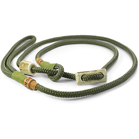 Dog Leash | Slip Leash | Extremely Strong Rope Dog Leash | Adjustable | Ø8mm | Antler Horn Stopper Cover