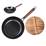 Bratpfanne für den Außenbereich, 27,9 cm, Küchenutensilien zum Anbraten, robuste Eisenpfanne von 1300 g, für Hausküche, Restaurant, Camping, Picknick, Grill und Co