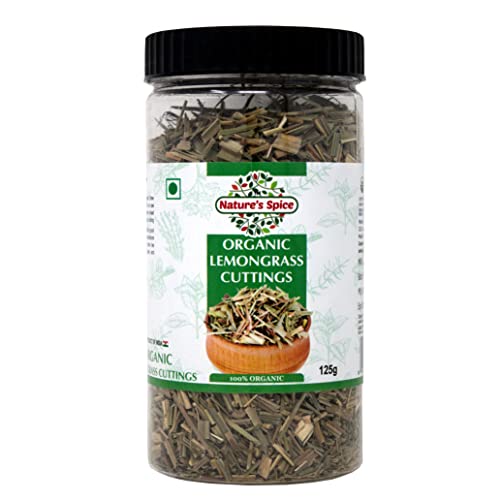 Nature's Spice Organic Lemongrass Green Tea cutting Leaves Antioxidants Rich Detox Tea for Weight Management125 Grams