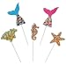 UERRY 40 pcs Decorazione Torta Sirena Glitter Mermaid Topper Sirena, Durevole e di alta qualità, per feste di compleanno matrimoni feste a tema mare