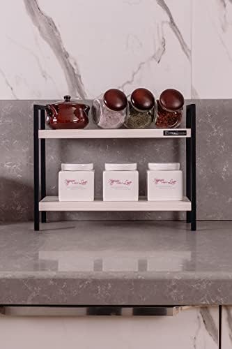 Mudesa MDSMUR0002 Metal Masa Tezgah Üstü Düzenleyici Organizer Banyo Mutfak Rafı Kitaplık Baharatlık - Görsel 3