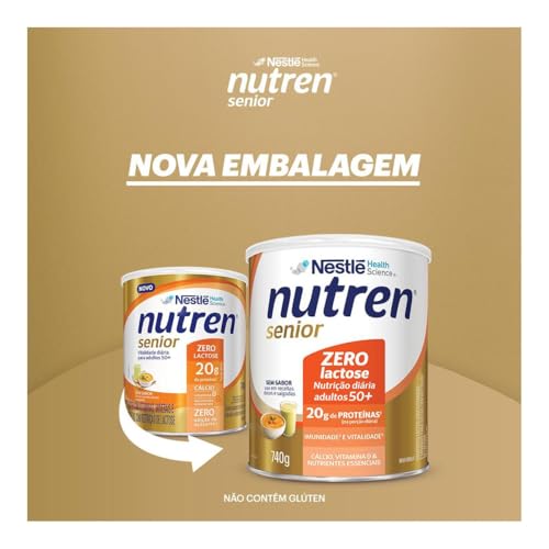 Nutren Complemento Alimentar Senior Sem Sabor Zero Lactose 740G