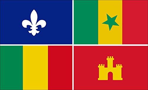 Creole Flag Sticker (Louisiana Cajun Orleans French Fleur) #TOP20