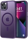 Thomo Strong Magnetic for iPhone 13 Case & iPhone 14 Case [Compatible with Magsafe] Translucent Matte Slim Shockproof Women Girl Anti-Fingerprint Protective Case for iPhone 14/13 6.1