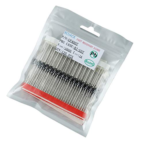 Bojack Uf4007 Fast Recovery Diode 1 A 1000 V Do-41 Axial 4007 1 Amp 1000 Volt Electronic Silicon Diodes(Pack Of 125 Pieces) #TOP1