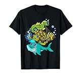 Caballito De Mar Tiburón Tortuga Niños Escuadra De Animal Camiseta
