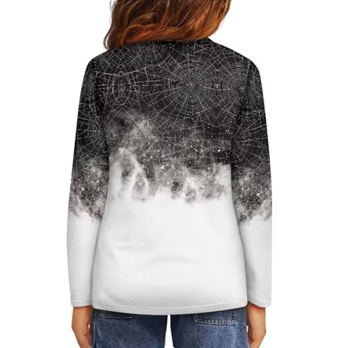 Image of Girls Long Sleeve Shirts Casual Crewneck Soft T-shirts for Girls 3-16 Years Old