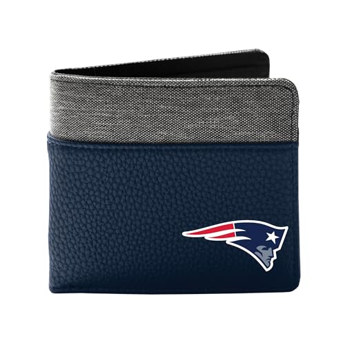 Littlearth unisex-adult NFL New England Patriots Pebble Bi-Fold Wallet Team Color 5 x 4 x 1