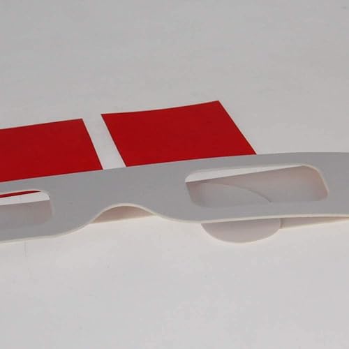 Heyiarbeit 5pcs rojo-rojo 3D gafas marco cartón marco blanco resina lente 3D película juego extra estilo de actualización