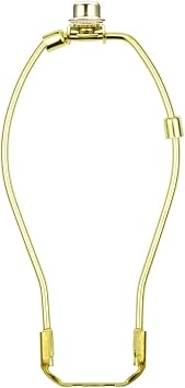 Lamp Harp,12 Inch Lamp Shade Harp Holder Set with Harp, Saddle Base and Finial for Table or Floor Lamps Brass,Pack of 1