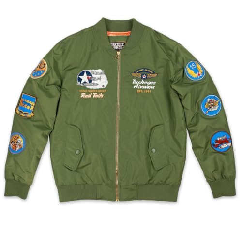 Big Boy Headgear Tuskegee Airmen M5 Bomber Jacket Olive Green