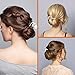 BEoffer French Hair Pin 3PCS Metal Hair Pins for Women Elegant French Twists, Buns and Updos with No Hair Damage, U-shaped French Pin Great Hold and Comfortable Keeps Hair in Place (Gold Black Silver)