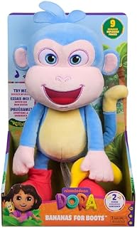 Dora Bananenfreund Boots - ca. 30 cm große, interaktive Plüschfigur zur beliebten TV-Serie mit 2 Liedern und 9 Sätzen, für fantasievolles Spielen, für Kinder ab 3 Jahren