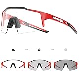 KAPVOE Gafas de Ciclismo Fotocromáticas con TR90 Mujeres Hombres Gafas de Sol Deportivas Mujeres Hombres Running Transparente MTB Accesorios de Bicicleta claro Rojo 05