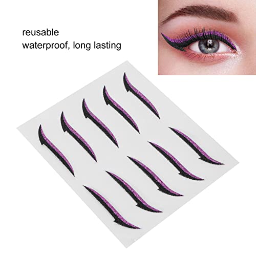 Eyeliner Stickers adhesivos reutilizables color violeta miniatura 3