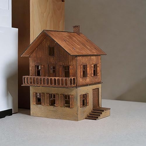 Maquette à L'échelle 1/72 en Bois : Puzzle de Maison Mini Décorative - 6