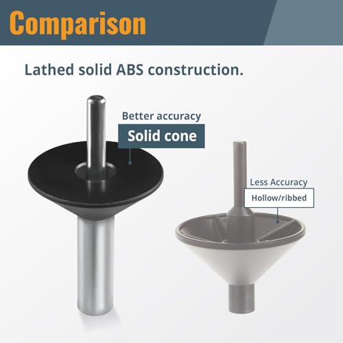 POWERTEC Router Centering Pin and Cone Set for Porter Cable Style Router Sub Bases with 1/2" & 1/4" Ends, Calibrate Router Base Plates, Centering Template Guides on Routers Tool & Accessories - 71833 - Image 2