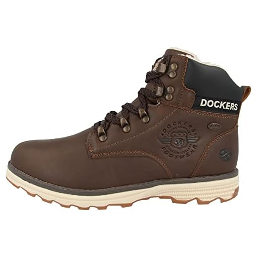 Dockers by Gerli 41te720, Botas Militar Unisex Niños, Marrón (Braun 300), 35 EU