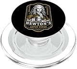 Sidra de manzana Isaac Newton de Funny Physics Vintage Label Science PopSockets PopGrip para MagSafe