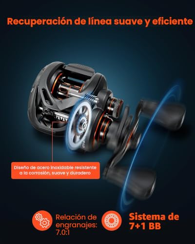 Combo de caña y carrete de pesca telescópica VEVOR con accesorios de spinning 5