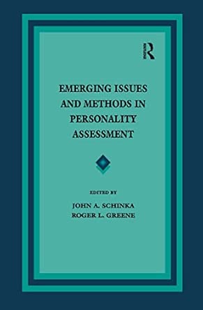 Emerging Issues and Methods in Personality Assessment book cover