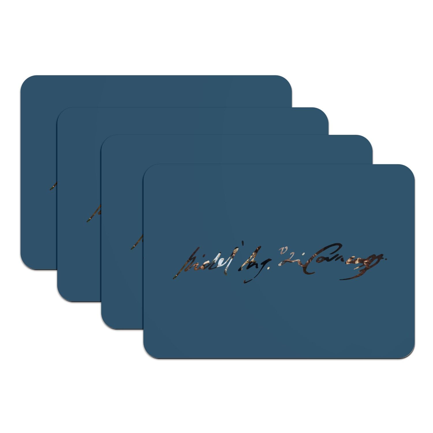 Sets de table Caravaggio bleu baroque pour recréer l'ambiance des grands dîners d'autrefois
