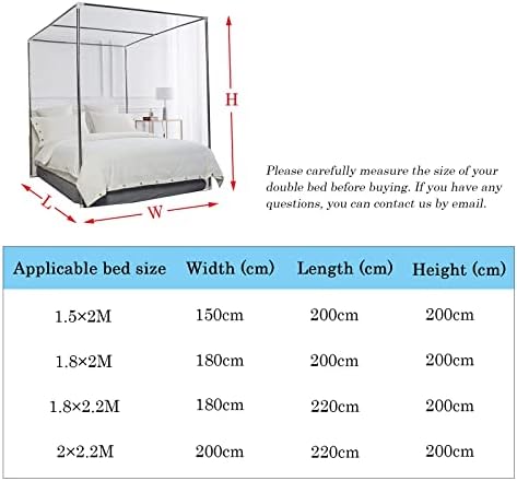 Elegant Bed Canopy Net for Girls - Double Layer Princess Curtains with Frame, Dreamy Four Poster Drapes for Stylish Bedroom Decor & Mosquito Protection