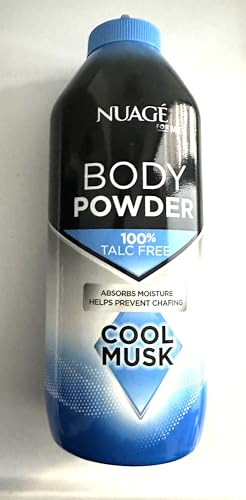 Nuage Body Powder for Men, Cool Musk Scent, 250g, Talc-Free, Moisture Absorbing