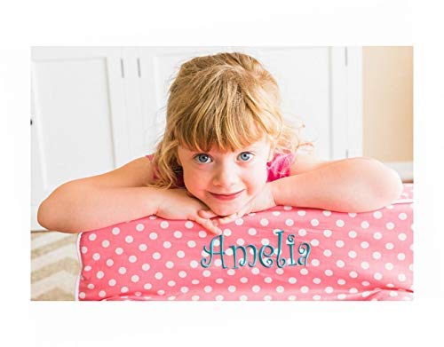 Dibsies Personalized Creative Wonders Toddler Chair - Ages 1.5 To 4 Years Old (Blue With White Piping) #TOP6